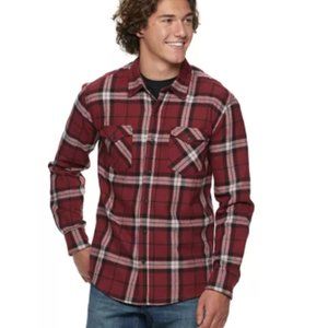 Levi's Mens Button Down Long Sleeve Red Plaid Medium